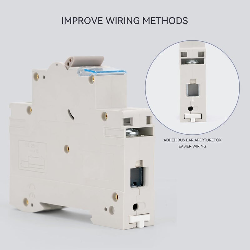 Mollom DC 1 Pole Miniature Circuit Breaker, 250V 10Amps, C10 Scene Visualization Custom MCB Thermal Magnetic Trip, 6KA Breaking Capacity DC Disconnect Switch for Solar PV System - Image 5
